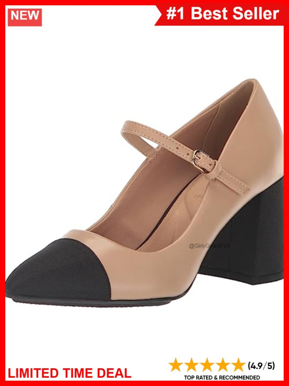 Anne Klein Women's Bryant Pointed Toe Block Heel Pump
